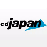 CD Japan black text with blue triangle