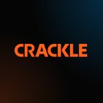 Orange Crackle text against black background