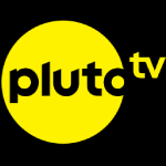 Black Pluto text inside yellow circle