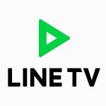 Black LineTV text with green triangle against white bg