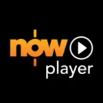 Now player text & play button against black bg